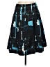 Express Design Studio 100% Polyester Graphic Teal Casual Skirt Size 4 - photo 1