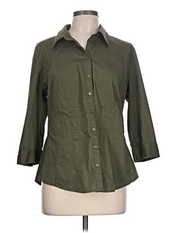 7th Avenue Design Studio New York & Company 3/4 Sleeve Button-Down Shirt (view 1)
