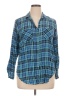 Khakis & Co Plaid Blue 3/4 Sleeve Button-Down Shirt Size XL - photo 1