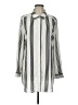 Como Vintage 100% Polyester Stripes Ivory Long Sleeve Blouse Size L - photo 1