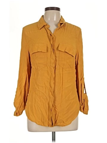 Porridge 3/4 Sleeve Button-Down Shirt (view 1)