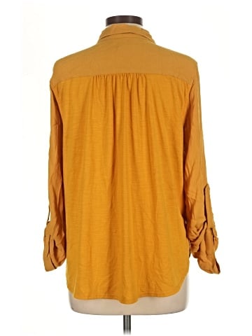 Porridge 3/4 Sleeve Button-Down Shirt (view 2)