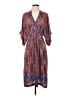 Tiny Paisley Burgundy Casual Dress Size XS - photo 1