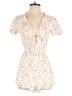 Bebop 100% Rayon Floral White Romper Size S - photo 1