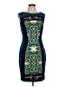 Cache Graphic Teal Cocktail Dress Size L - photo 1
