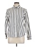 Lands' End 100% Cotton Stripes Ivory Long Sleeve Button-Down Shirt Size 12 (petite) - photo 1