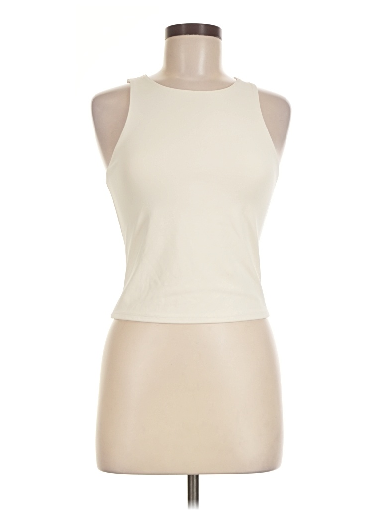 Pre-owned Express Sleeveless Top Ivory Halter Neckline Tops