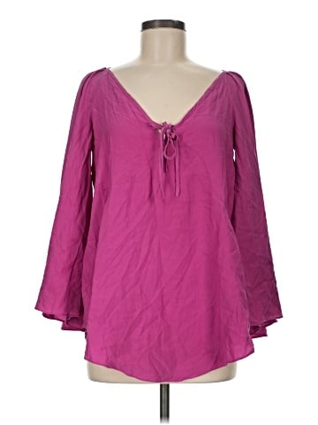 Elizabeth and James 3/4 Sleeve Silk Top (view 1)