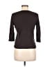 Sutton Studio 100% Cotton Brown 3/4 Sleeve Top Size M - photo 2
