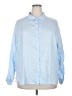 Blank NYC Blue Long Sleeve Button-Down Shirt Size XXL - photo 1