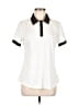 Unbranded Ivory Short Sleeve Blouse Size M - photo 1