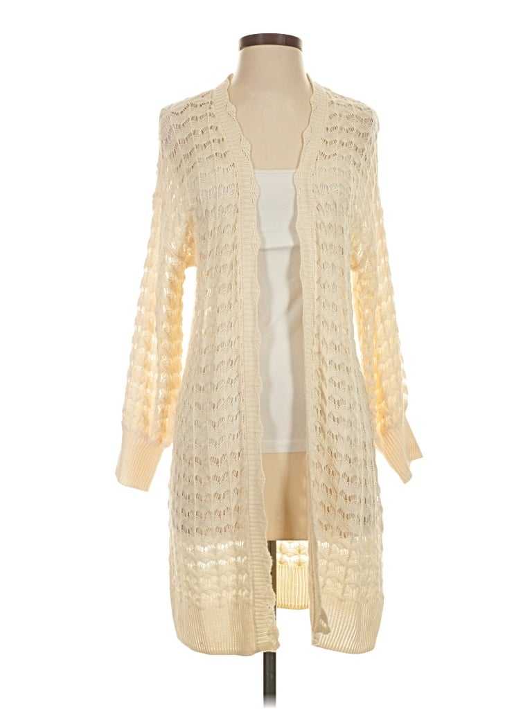 Pre-owned Lc Lauren Conrad Cardigan Sweater In Ivory