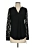 Kasper Black Long Sleeve Blouse Size S - photo 1