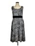 Perceptions 100% Polyester Animal Print Gray Cocktail Dress Size XL - photo 1