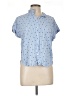 Alexander Jordan 100% Rayon Polka Dots Blue Short Sleeve Blouse Size L - photo 1
