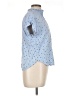 Alexander Jordan 100% Rayon Polka Dots Blue Short Sleeve Blouse Size L - photo 4