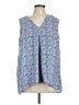Fever 100% Polyester Blue Sleeveless Blouse Size L - photo 1