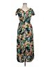 Kindred 100% Rayon Tropical Teal Casual Dress Size XL - photo 1