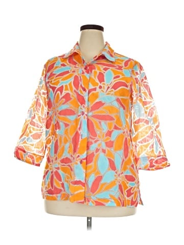 Allison Daley 3/4 Sleeve Button-Down Shirt (view 1)