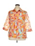 Allison Daley Tropical Orange 3/4 Sleeve Button-Down Shirt Size 3X (estimated) - photo 1
