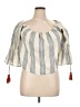 Tularosa 100% Cotton Ivory Short Sleeve Blouse Size XL - photo 1
