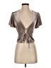 Urban Outfitters Silver Short Sleeve Top Size XS - photo 1