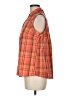 White Stag Plaid Orange Sleeveless Blouse Size M - photo 5
