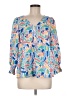 Tuckernuck 100% Polyester Blue 3/4 Sleeve Blouse Size M - photo 1