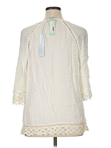 Pale Sky 3/4 Sleeve Blouse (view 2)