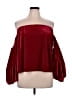 1.State 100% Polyester Burgundy 3/4 Sleeve Blouse Size XL - photo 1