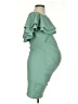 Pink Blush Solid Green Cocktail Dress Size S - photo 4