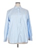 Foxcroft Stripes Blue Long Sleeve Button-Down Shirt Size 18 - photo 1