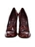 Prada 100% Leather Burgundy Heels Size EU 40 - photo 2