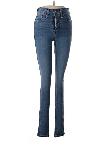 Madewell Tall 10" High-Rise Skinny Jeans in Dewitt Wash: Button-Front TENCEL&trade; Denim Edition (view 1)