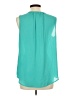 Rose + Olive 100% Polyester Teal Sleeveless Blouse Size L - photo 2