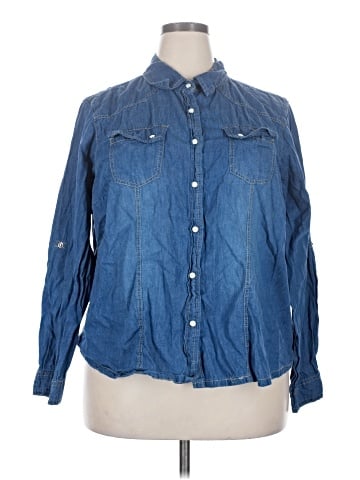 New Look Long Sleeve Button-Down Shirt (view 1)