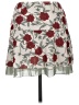 pretty garbage Floral Ivory Casual Skirt Size L - photo 2