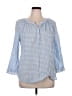 Chaps Blue 3/4 Sleeve Blouse Size XL - photo 1
