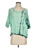 Splendid 100% Rayon Tie-dye Teal Short Sleeve Blouse Size S - photo 1
