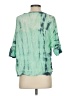Splendid 100% Rayon Tie-dye Teal Short Sleeve Blouse Size S - photo 2