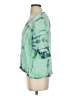 Splendid 100% Rayon Tie-dye Teal Short Sleeve Blouse Size S - photo 5