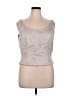 Oleg Cassini 100% Polyester Silver Sleeveless Top Size 16 - photo 1