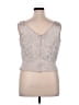 Oleg Cassini 100% Polyester Silver Sleeveless Top Size 16 - photo 2