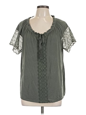 Cable & Gauge Short Sleeve Blouse (view 1)