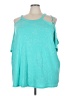 Lovesick 100% Cotton Teal Sleeveless Top Size 5X Plus (5) - photo 1