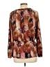 Elementz 100% Polyester Brown Long Sleeve Blouse Size L - photo 2
