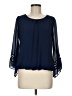 By & By 100% Polyester Blue 3/4 Sleeve Blouse Size M - photo 2
