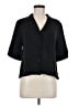 Pharaoh 100% Cupro Black Short Sleeve Blouse Size Med (2) - photo 1
