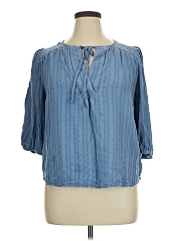 Como Blu 3/4 Sleeve Blouse (view 1)