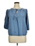Como Blu 100% Rayon Blue 3/4 Sleeve Blouse Size 1X - photo 1